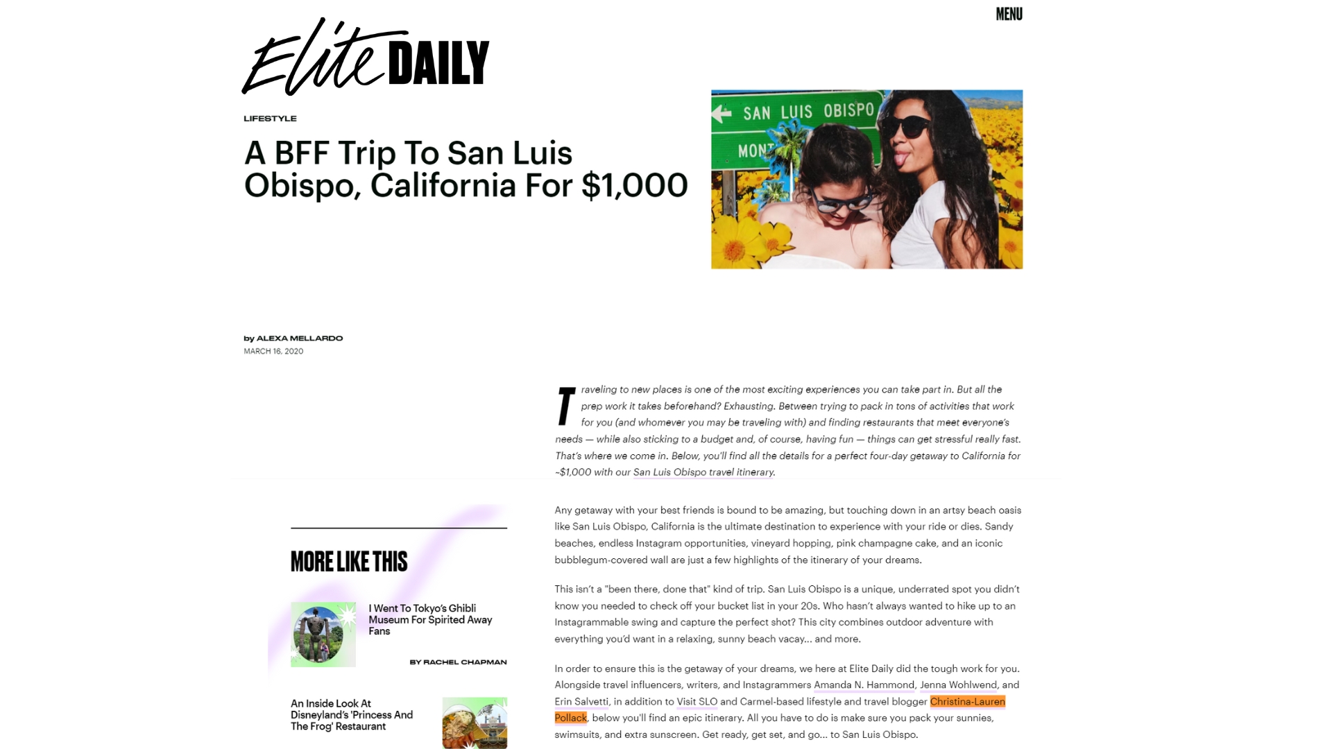 Press and Features for Christina-Lauren Pollack - Inspirations and Celebrations