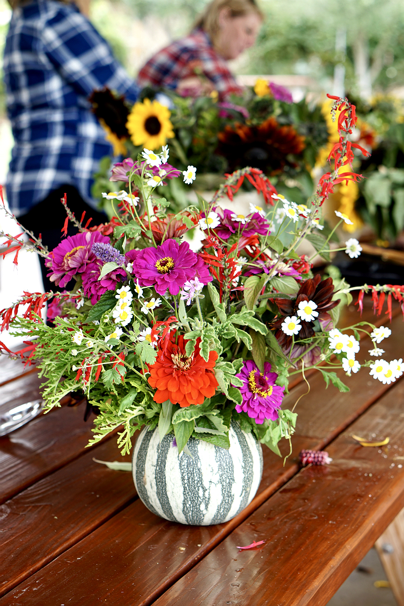 DIY Pumpkin Flower Centerpiece Tutorial